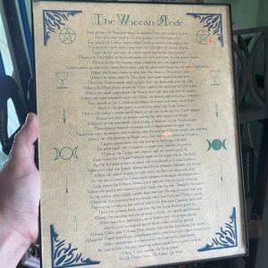 *Last Chance* Framed Wiccan Rede